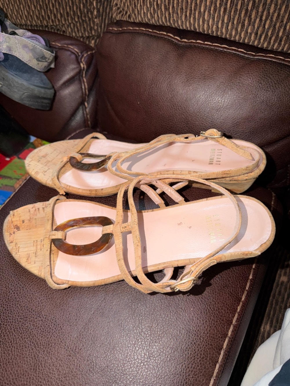 Stuart Weitzman cork wedge sandals